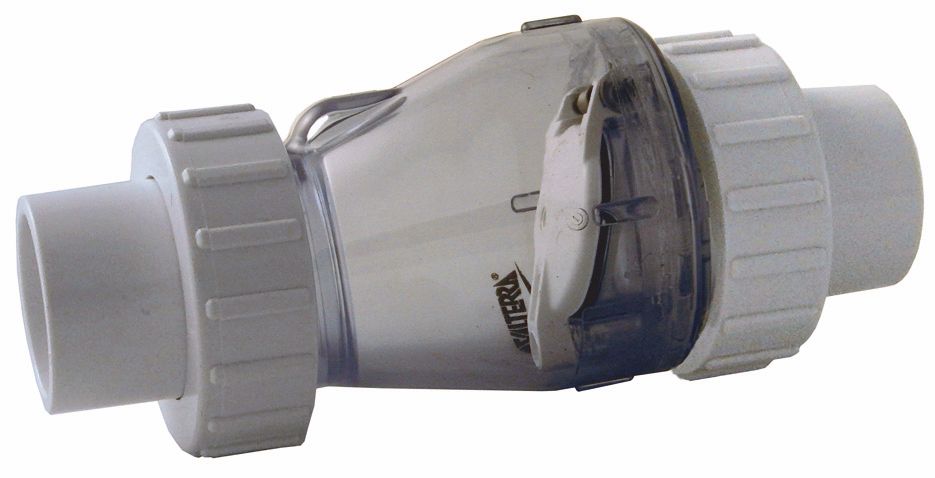 Soupape transparente non-retour avec 3/3 couplage 50 mm avec ferry