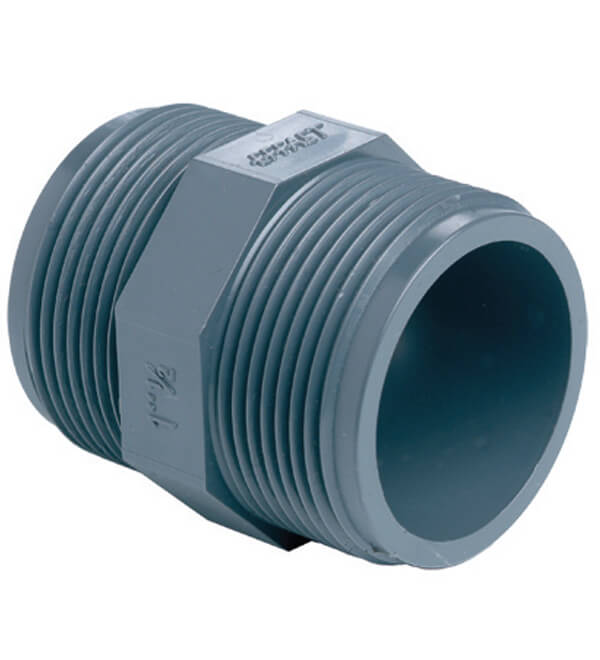 PVC Mamelon fileté 2 x filetage mâle 2"