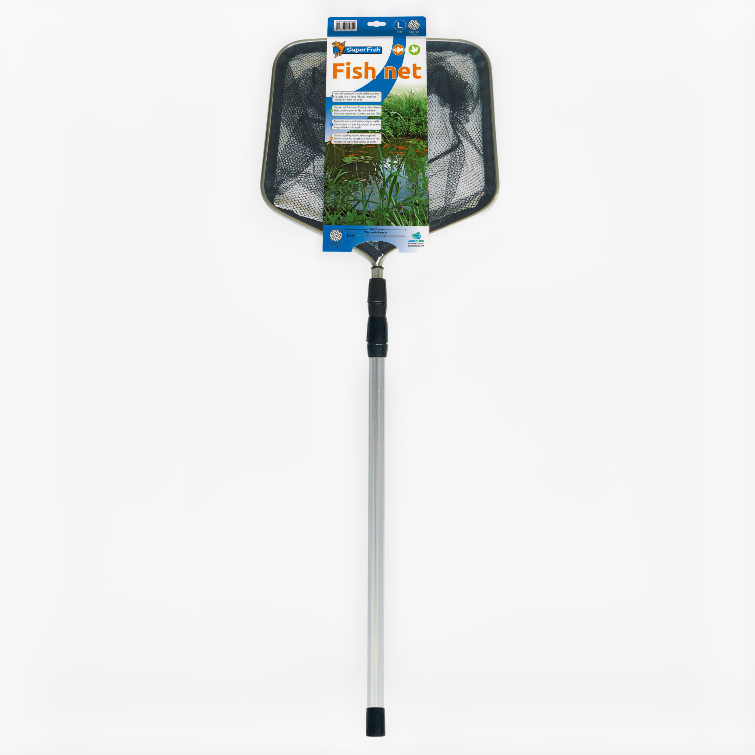 Filet grossier pour étang 38x35cm - manche : 220cm